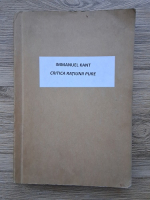 Immanuel Kant - Critica ratiunii pure (1930 aprox.)