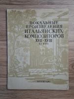 Lucrari vocale ale compozitorilor italieni din secolele XVII-XVIII