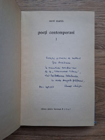 Aurel Martin - Poeti contemporani (cu autograful si dedicatia autorului pentru Geo Dumitrescu)