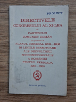 Directivele Congresului al XI-lea al Partidului Comunist Roman. Proiect