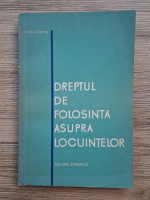 Doru Cosma - Dreptul de folosinta asupra locuintelor