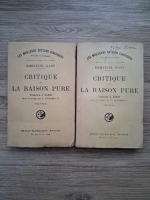 Emmanuel Kant - Critique de la raison pure (2 volume, 1932)