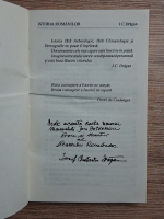 Josif Constantin Dragan - Istoria romanilor (cu autograful autorului)