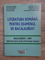 Anticariat: Mariana Barbu - Literatura romana pentru examenul de bacalaureat. Subiectele pentru proba orala integral rezolvate