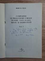 Marin M. Velea - Compozitii si prelucrari corale (2 volume, cu autograful autorului)