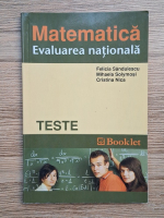 Felicia Sandulescu, Mihaela Solymosi, Cristina Nica - Matematica. Evaluarea nationala, teste