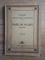 Mihai Serban - Academia de Inalte studii agronomice Cluj. Dare de seama 1918-1938 (1938)
