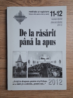 De la rasarit pana la apus, nr. 11-12, noiembrie-decembrie 2012