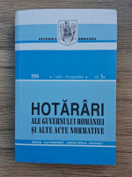 Hotarari ale Guvernului Romaniei si alte acte normative, volumul 3/A, 1 iulie-30 septembrie, 1994
