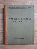 Tabele si formule matematice