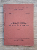 V. Burlacu - Matematici speciale aplicate in economie (volumul 2)
