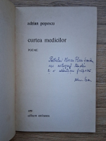 Adrian Popescu - Curtea medicilor, poeme (cu autograful autorului)