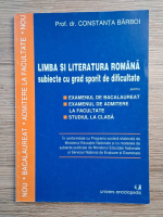 Constanta Barboi - Limba si literatura romana. Subiecte cu grad sporit de dificultate