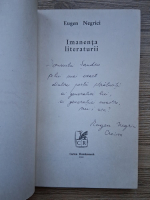 Eugen Negrici - Imanenta literaturii