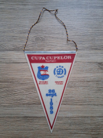 Fanion Cupa Cupelor, turul I. Dinamo Bucuresti-Dinamo Tikana (1989)