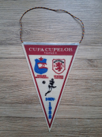 Fanion Cupa Cupelor, turul II. Dinamo Bucuresti-Dundee United (1988)