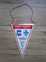 Fanion Dinamo Bucuresti-Girondins Bordeaux. Cupa Campionilor Europeni, turul II (1984)