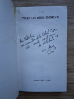 George Calinescu - Viata lui Mihai Eminescu (cu autograful lui Tesu Solomovici, uzata)