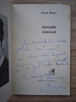 Mircea Dinescu - Invocatie nimanui (volum de debut, cu autograful autorului)