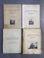 N. Ghika Budesti - Evolutia arhitecturii in Muntenia si in Oltenia (4 volume, 1927, uzate)