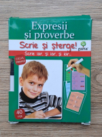 Anticariat: Scrie si sterge. Expresii si proverbe (40 fise)