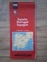 Espana, Portugal, Espagne. Carte routiere et touristique