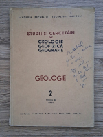 Geologie. Studii si cercetari de Geologie, Geofizica, Geografie, nr. 2 (tomul 26)