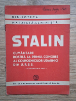 I. V. Stalin - Cuvantare rostita la primul congres al colhoznicilor udarnici din U.R.S.S. (1949)