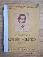 Mihai Eminescu - Scrieri politice (uzata, lipsa coperta spate, 1931)