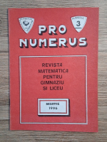 Pro numerus. Revista matematica pentru gimnaziu si liceu, nr. 3, martie 1996