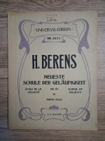 G. A. Glossner - H. Berens. Neueste schule der gelaufigkeit. School of velocity, op. 61, volumul 4. Piano solo (nr. 3071, partituri, 1917)
