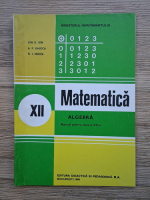 Ion. D. Ion, A. P. Ghioca - Matematica. Algebra. Manual pentru clasa a XII-a