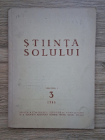 Revista Stiinta Solului, volumul 3, nr. 3, 1965