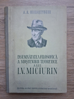 A. A. Rubasevschi - Insemnatatea filosofica a mostenirii teoretice a lui I. V. Miciurin