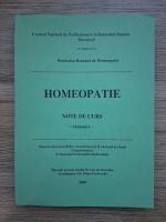 Homeopatie. Note de curs (modulul 1, prezinta adnotari)