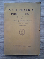 Mathematical proceedings of the Cambridge Philosophical Society, volumul 78, partea a II-a, septembrie, 1975
