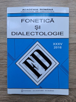 Revista fonetica si dialectologie nr. XXXVIII, anul 2019
