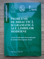 Probleme de didactica si de gramatica ale limbilor moderne