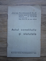 Actul constitutiv si statutele (1935)