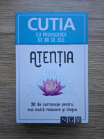 Cutia cu provocarea de 30 de zile. Atentia. 30 de cartonase pentru mai multa relaxare si liniste