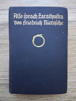 Friedrich Nietzsche - Also sprach Zarathustra (1922)