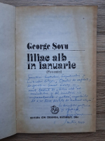 George Sovu - Liliac alb in ianuarie (cu autograful autorului)