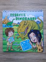 Desenez dinozauri cu sabloane