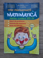 Spre performanta in matematica pentru clasele III-IV