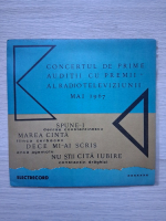 Ilinca Cerbacev, Anca Agemolu, Denise Constantinescu, Constantin Draghici - Concertul de prime auditii cu premii al Radioteleviziunii. Mai 1967
