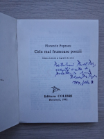 Florentin Popescu - Cele mai frumoase poezii (cu autograful autorului)