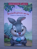Iepurasi. Bocanila gaseste un ou. Poveste cu litere mari de tipar