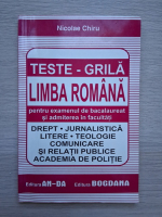 Nicolae Chiru - Limba romana. Teste-grila