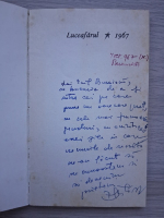 Pasarea taiata (cu autograful si dedicatia autoarei, volumul de debut, 1967)