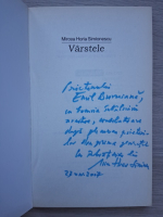 Mircea Horia Simionescu - Varstele (cu autograful autorului)